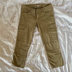 Banana Republic cropped twill cargo pants